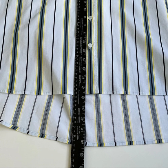 Lane Bryant No Peek Shirt Sz 18/20 Striped Blue/Yellow Cotton Fit & Flare NWT - Picture 4 of 12